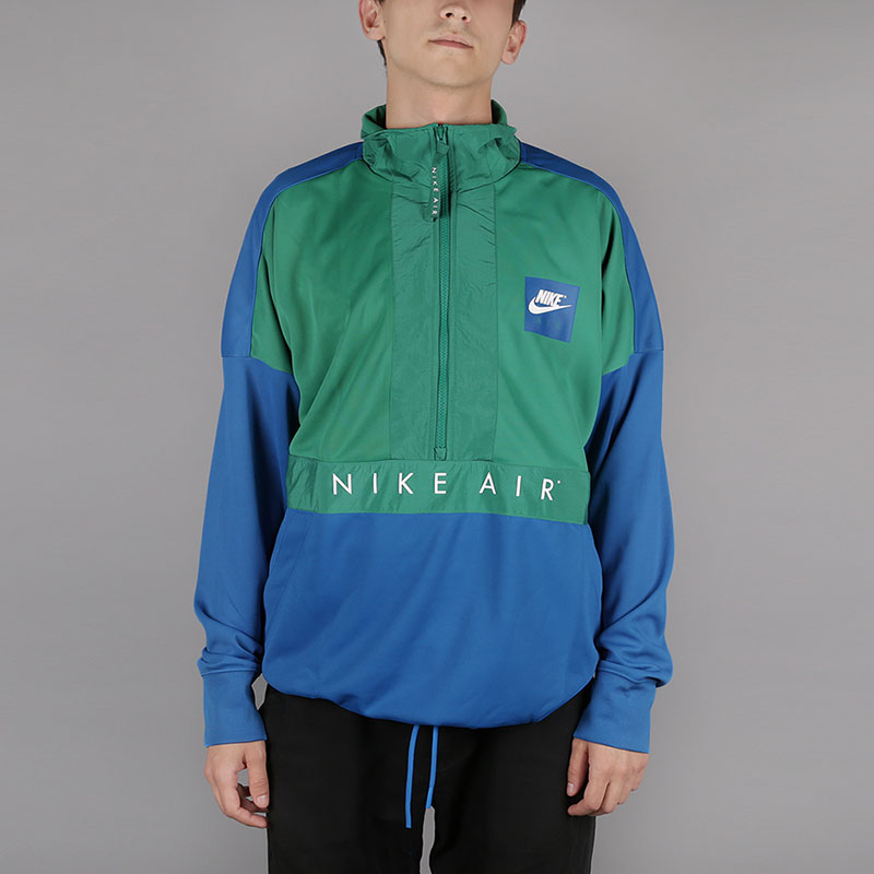 мужская синяя толстовка Nike Half Zip Air Jacket 918324-368 - цена, описание, фото 1